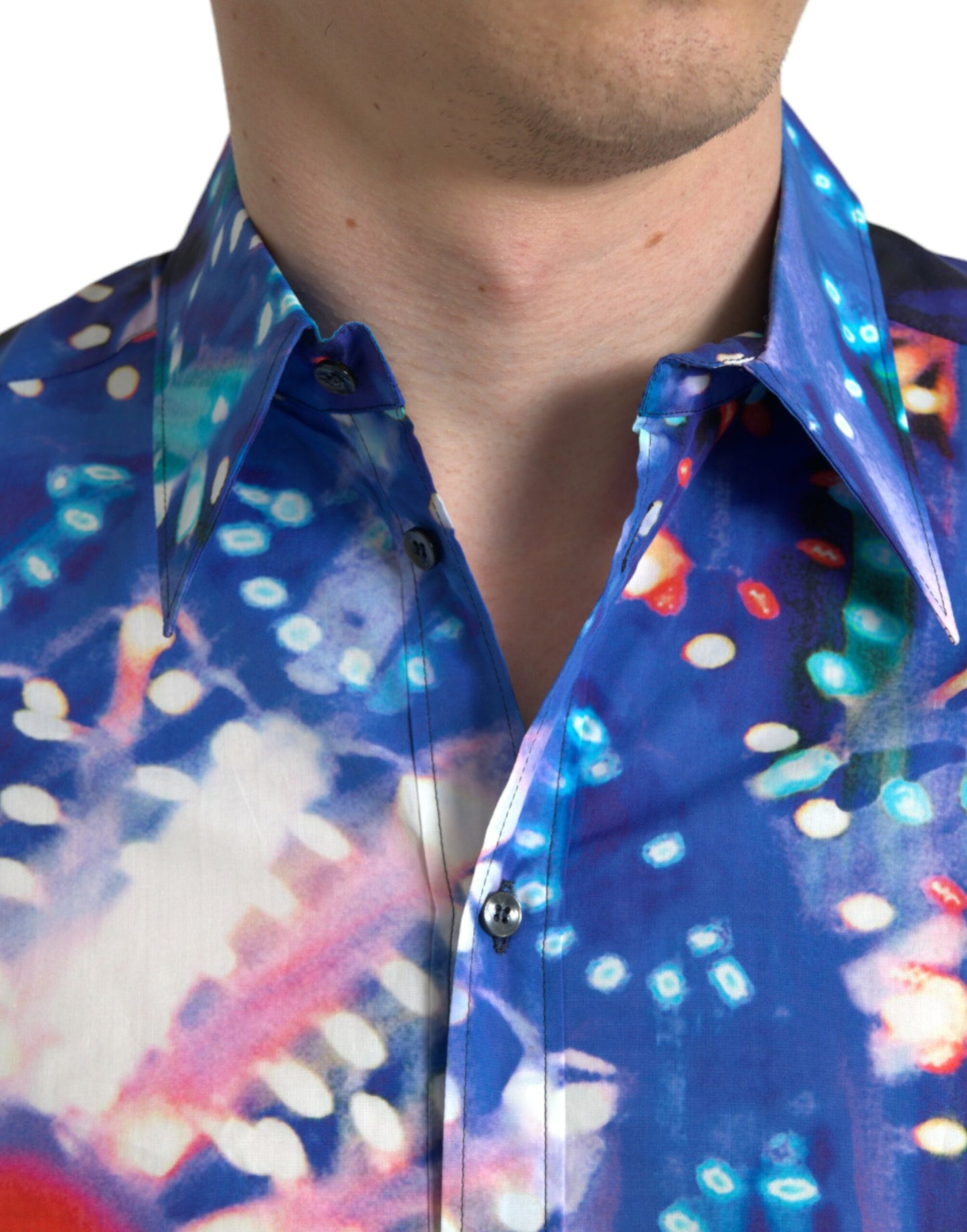 Dolce & Gabbana Multicolor Luminarie Slim MARTINI-skjorte