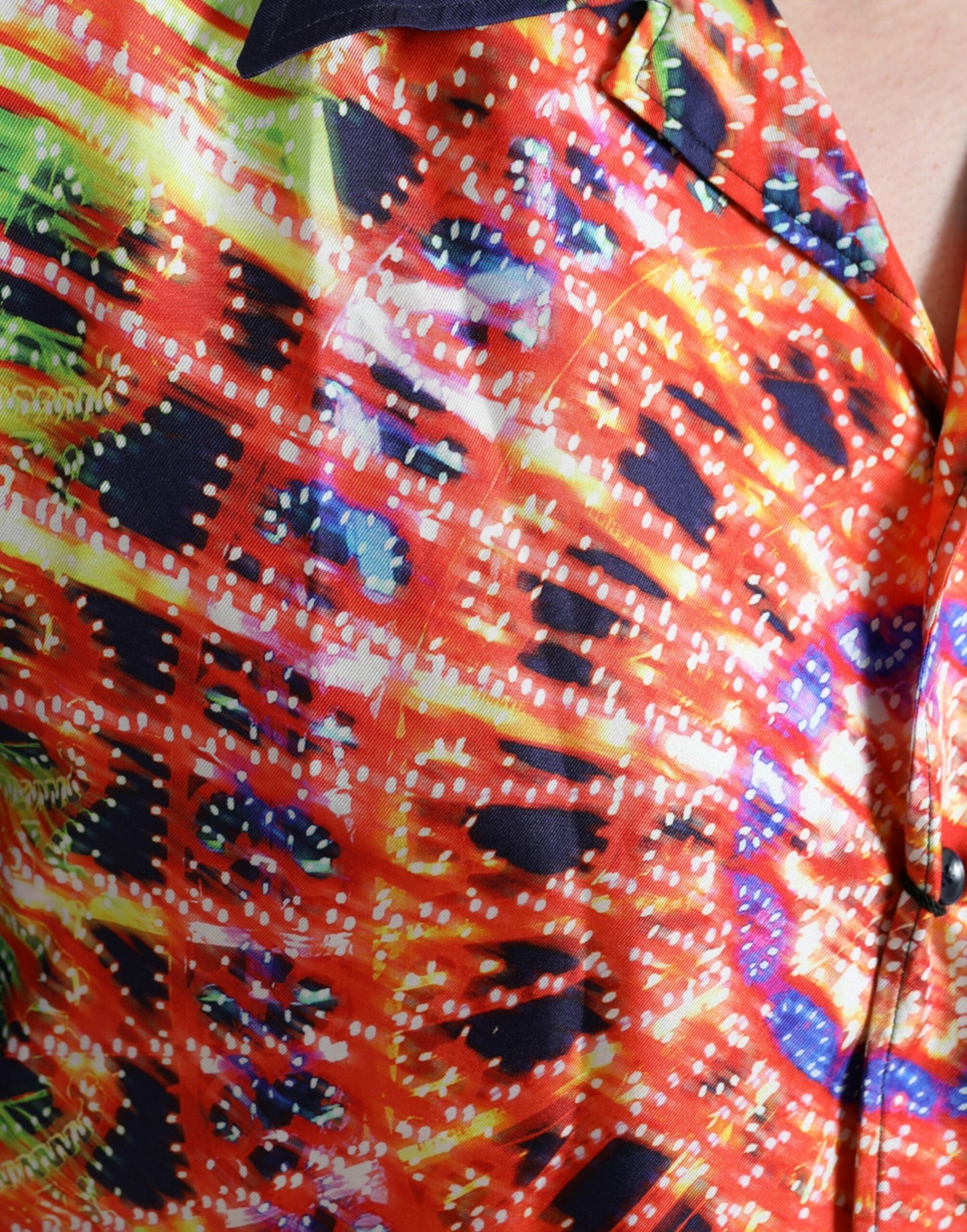Dolce & Gabbana Multicolor Luminarie Silk Casual skjorte