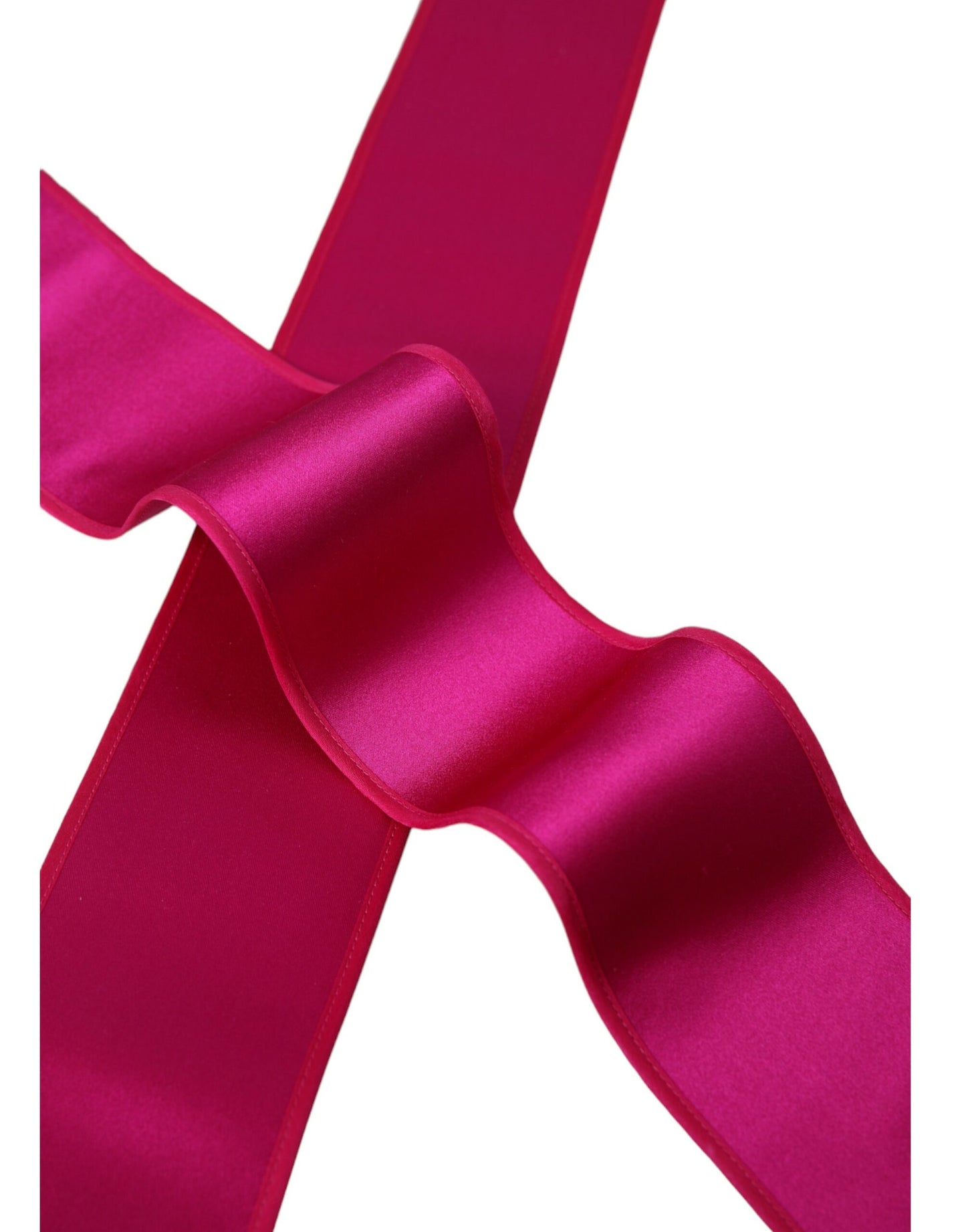 Dolce & Gabbana Fuchsia Pink Silke Bælte til Kvinder