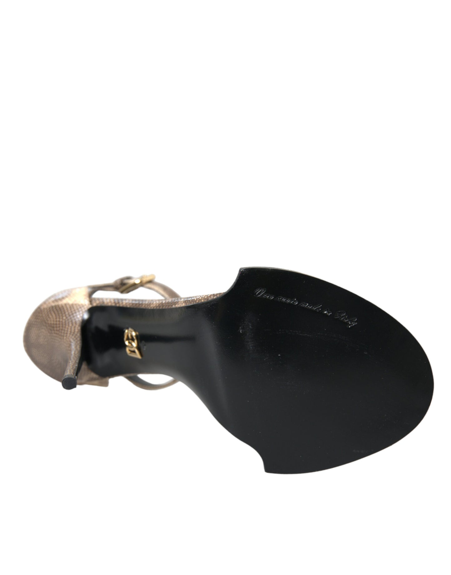 Dolce & Gabbana Brune Eksotisk Læder Krystal Sandaler Sko