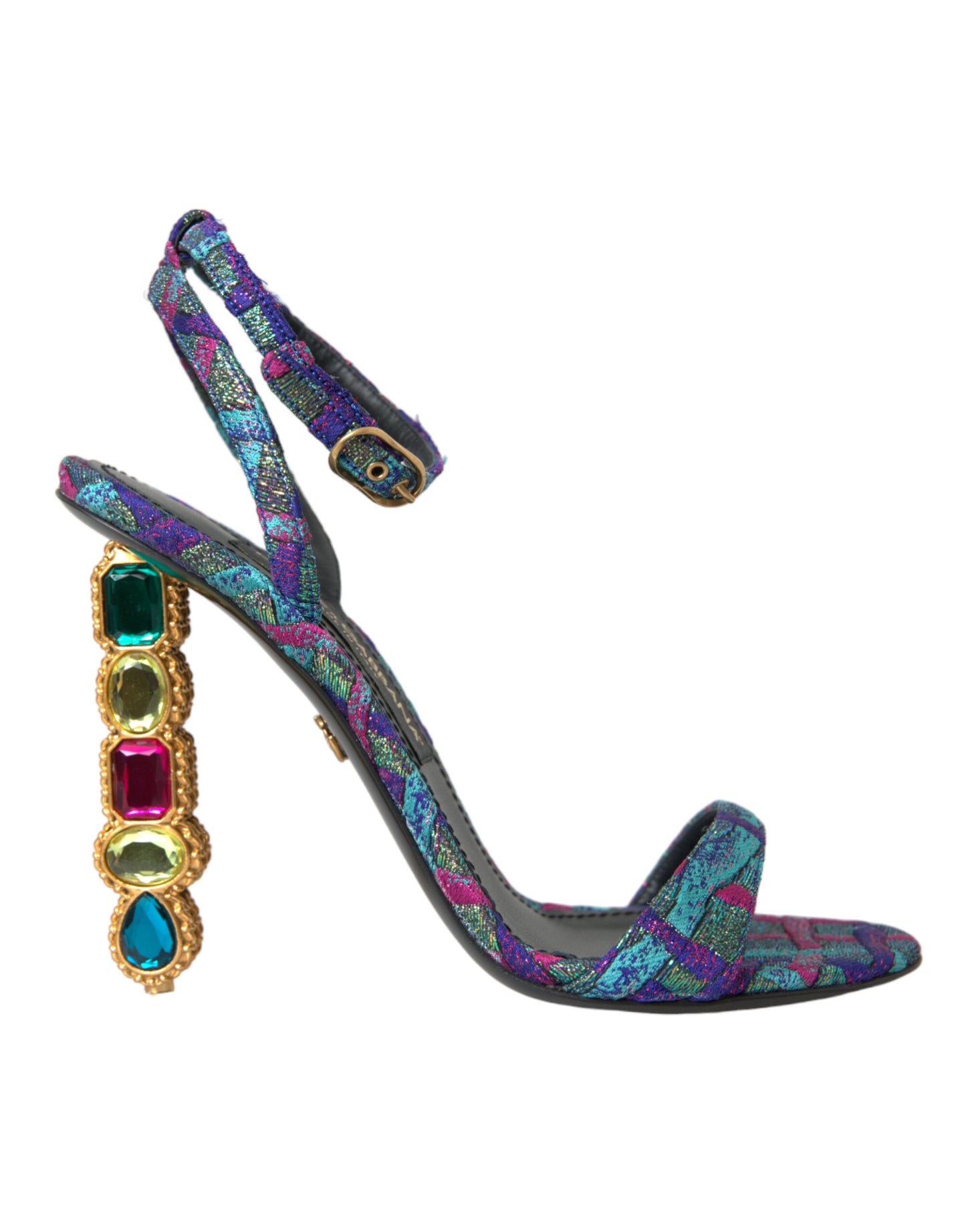 Dolce & Gabbana Flerfarvede Jacquard Krystaller Sandaler Sko
