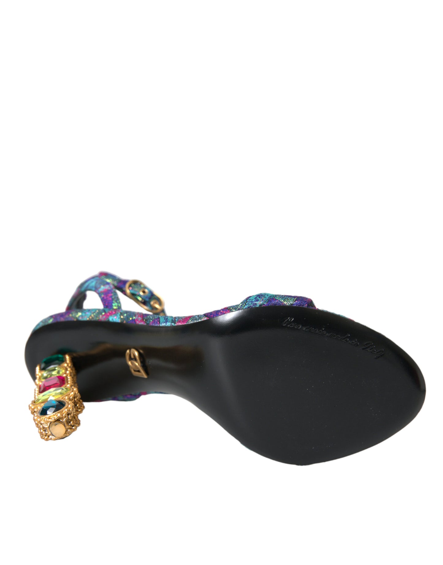 Dolce & Gabbana Flerfarvede Jacquard Krystaller Sandaler Sko