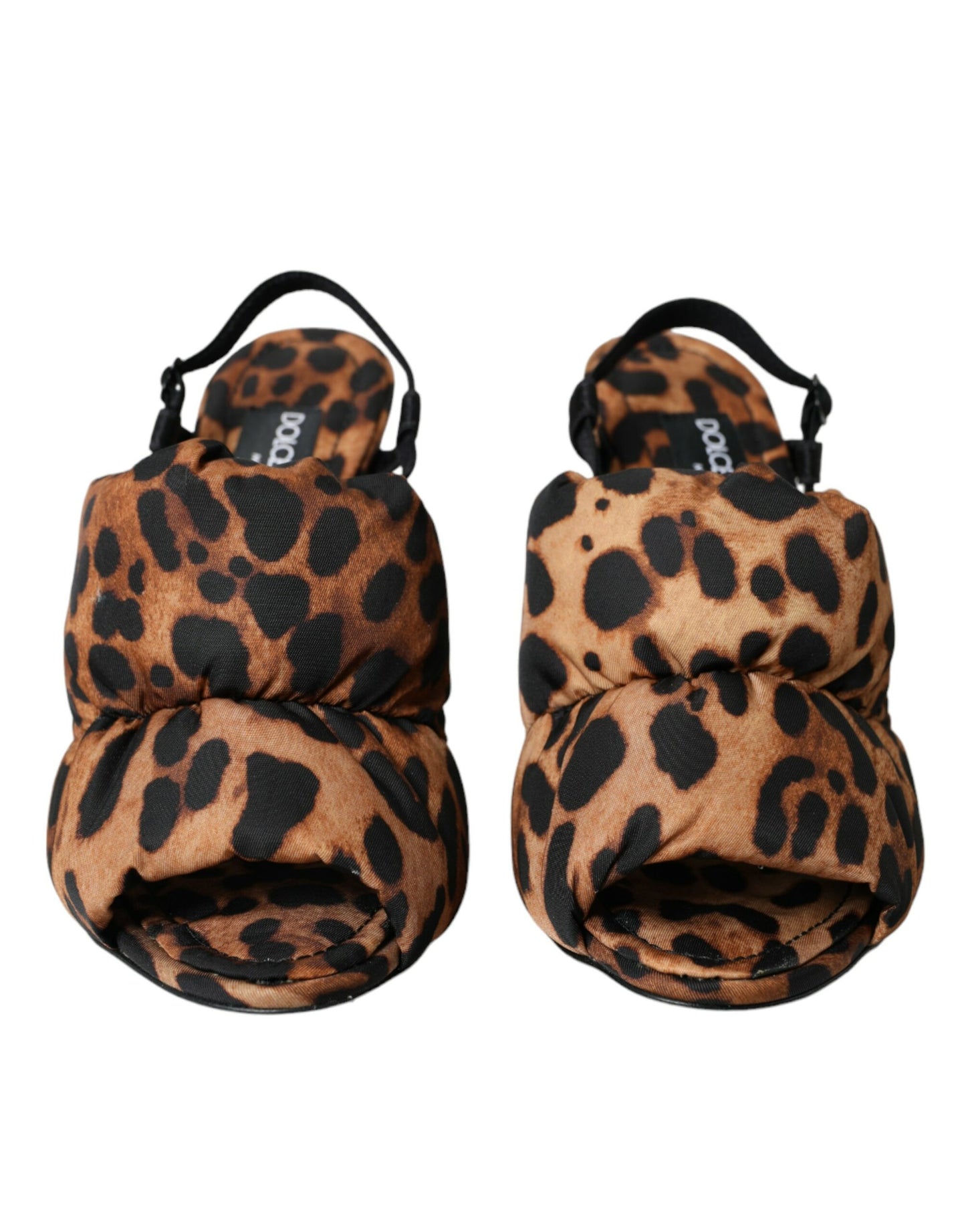 Dolce & Gabbana Brune Leopard Slingback Hæle Sandaler Sko