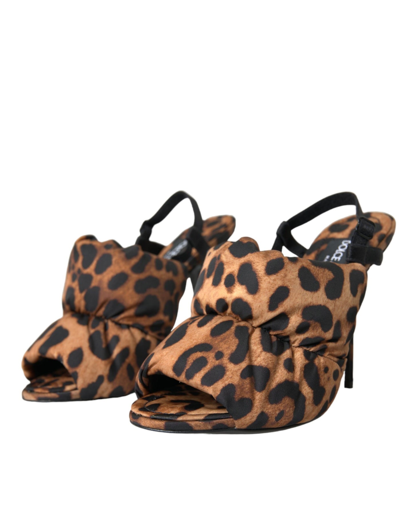 Dolce & Gabbana Brune Leopard Slingback Hæle Sandaler Sko