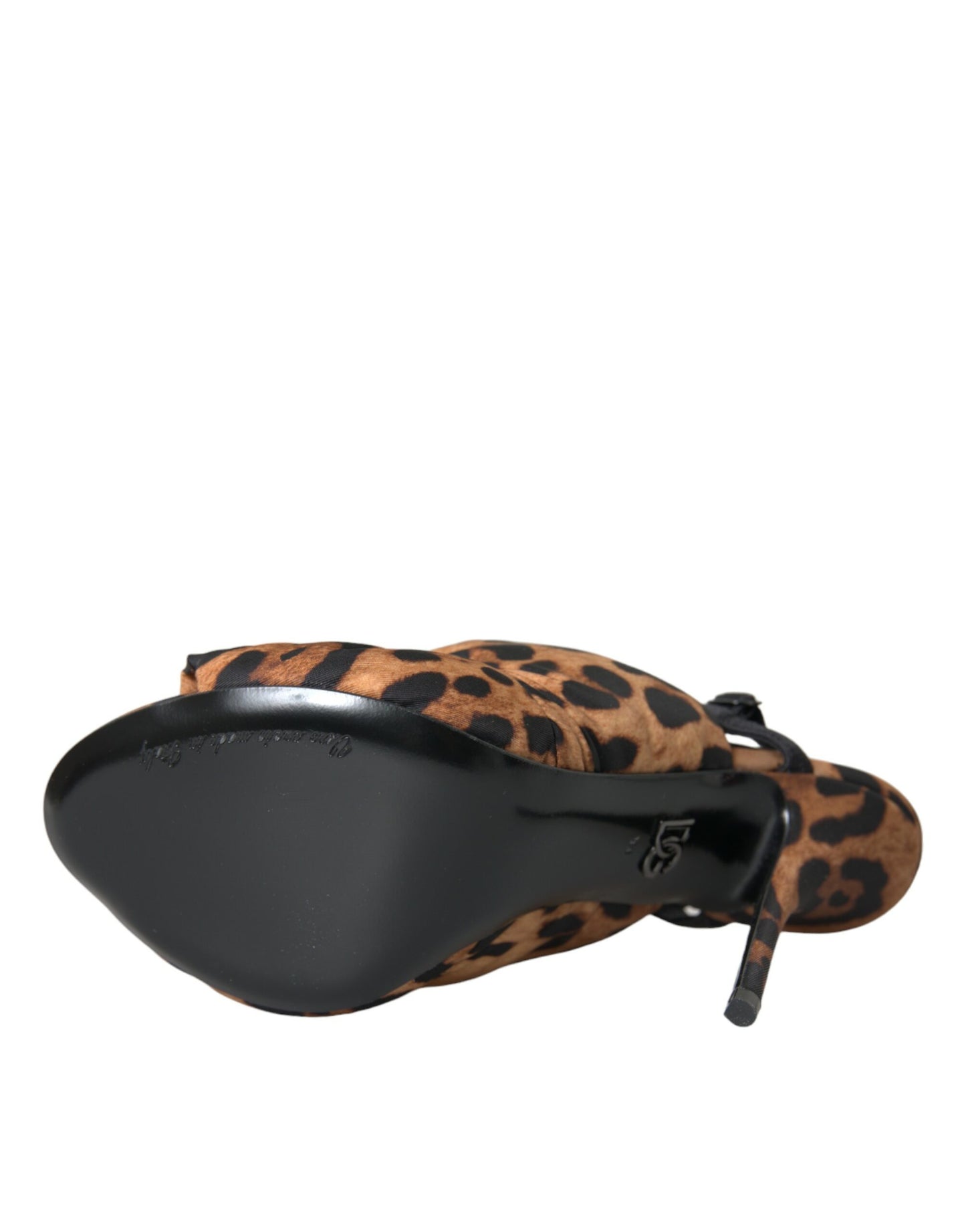 Dolce & Gabbana Brune Leopard Slingback Hæle Sandaler Sko