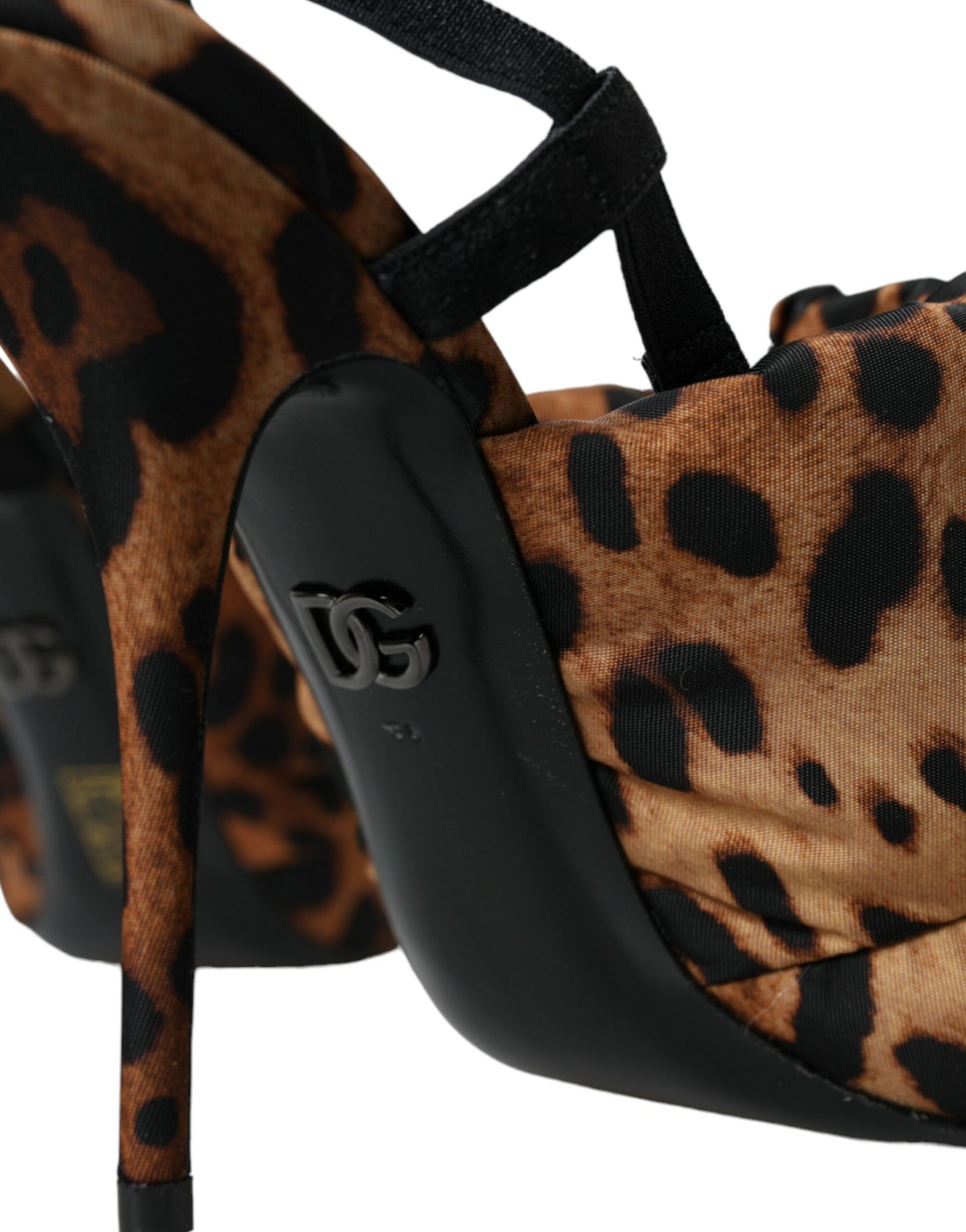 Dolce & Gabbana Brune Leopard Slingback Hæle Sandaler Sko