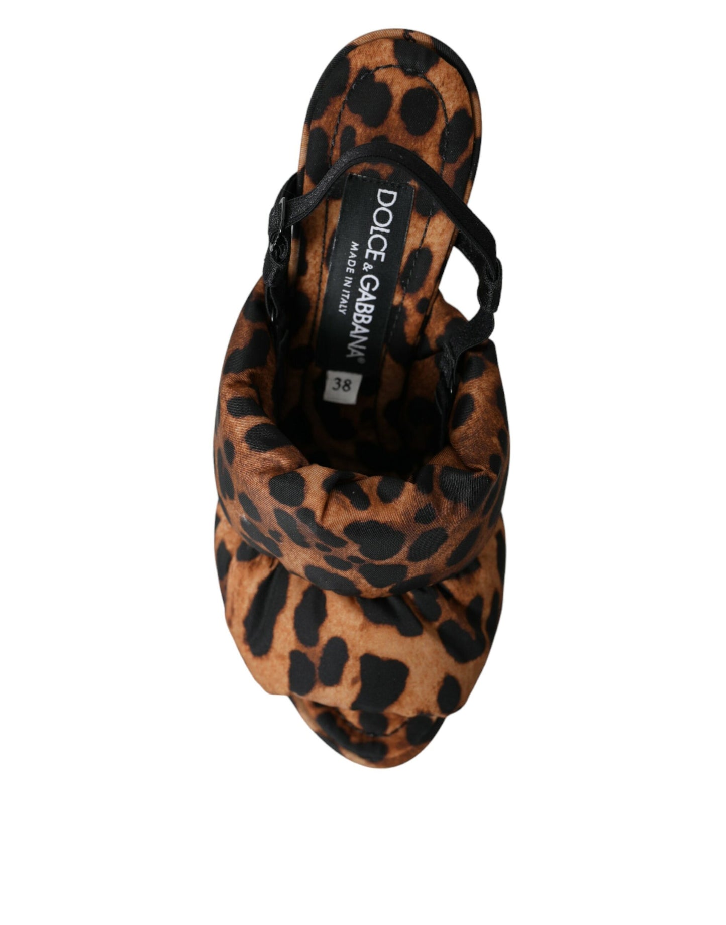 Dolce & Gabbana Brune Leopard Slingback Hæle Sandaler Sko