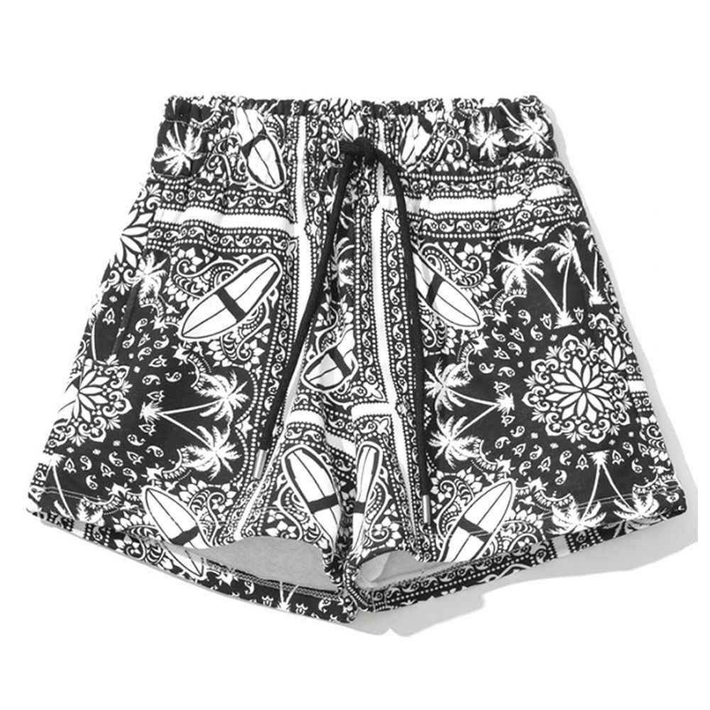 Comme Des Fuckdown Chic Monokrome Palms Bomuldsshorts