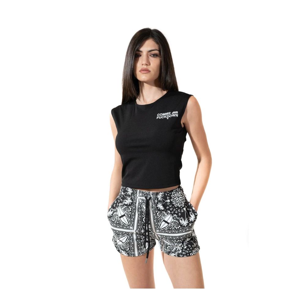 Comme Des Fuckdown Chic Monokrome Palms Bomuldsshorts