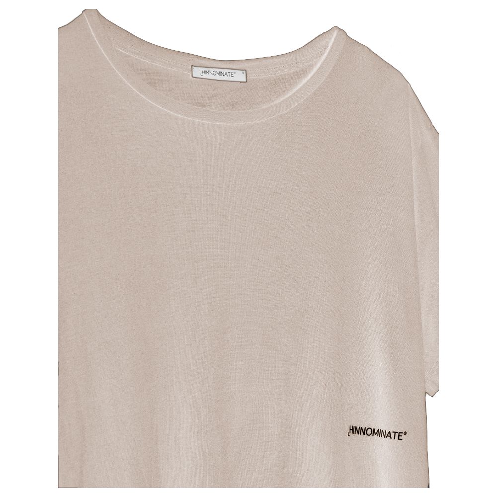 Hinnominate Beige Modal Dame T-shirt