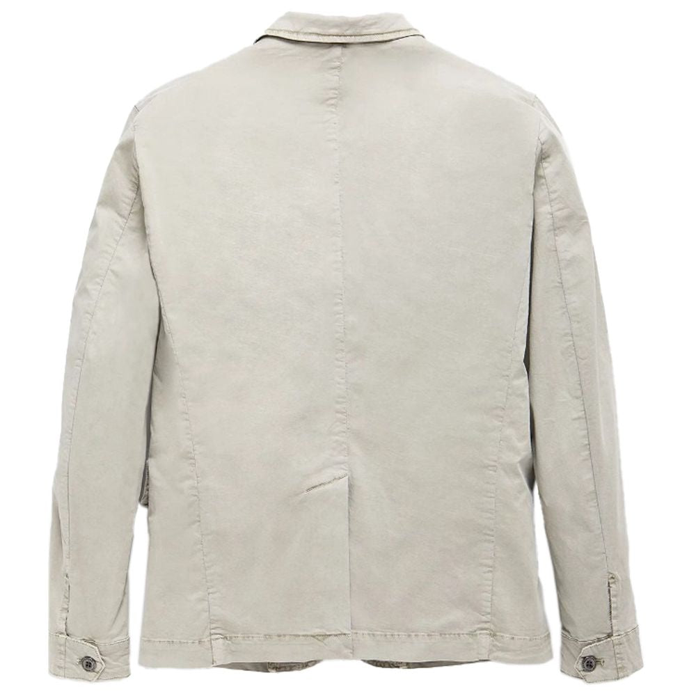 Refrigiwear Sleek Beige Bomuldsjakke med Fire Lommer