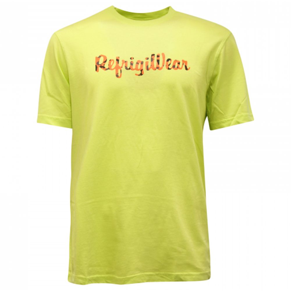 Refrigiwear Sunshine Yellow Logo Rund Hals T-shirt