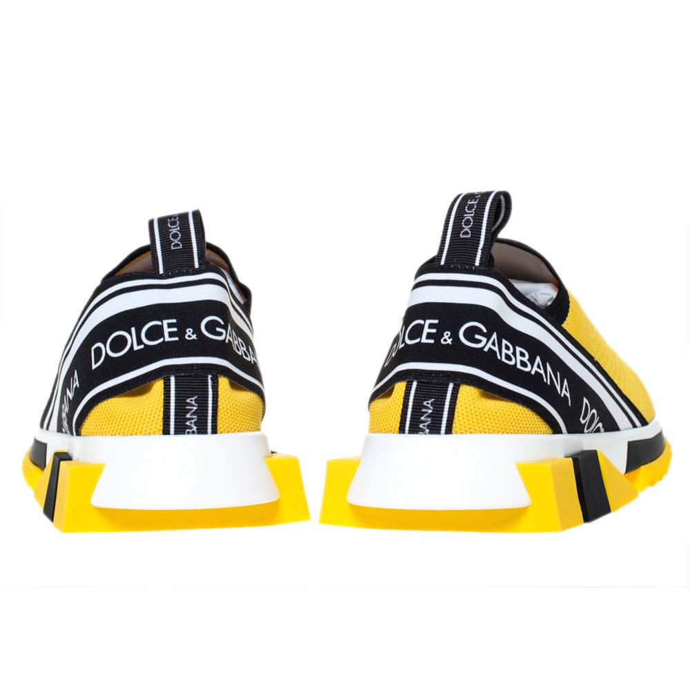 Dolce & Gabbana Chic Logo-print Stretch Sneakers i Vibrant Gul
