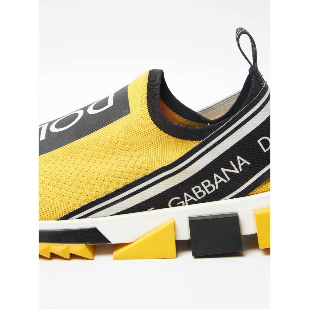 Dolce & Gabbana Chic Logo-print Stretch Sneakers i Vibrant Gul