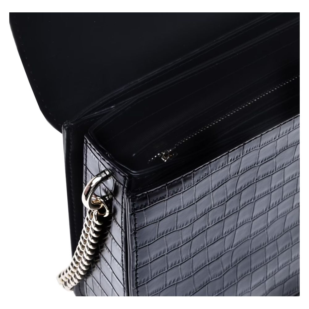 Baldinini Trend Sort Kalveskind Dame Crossbody Taske