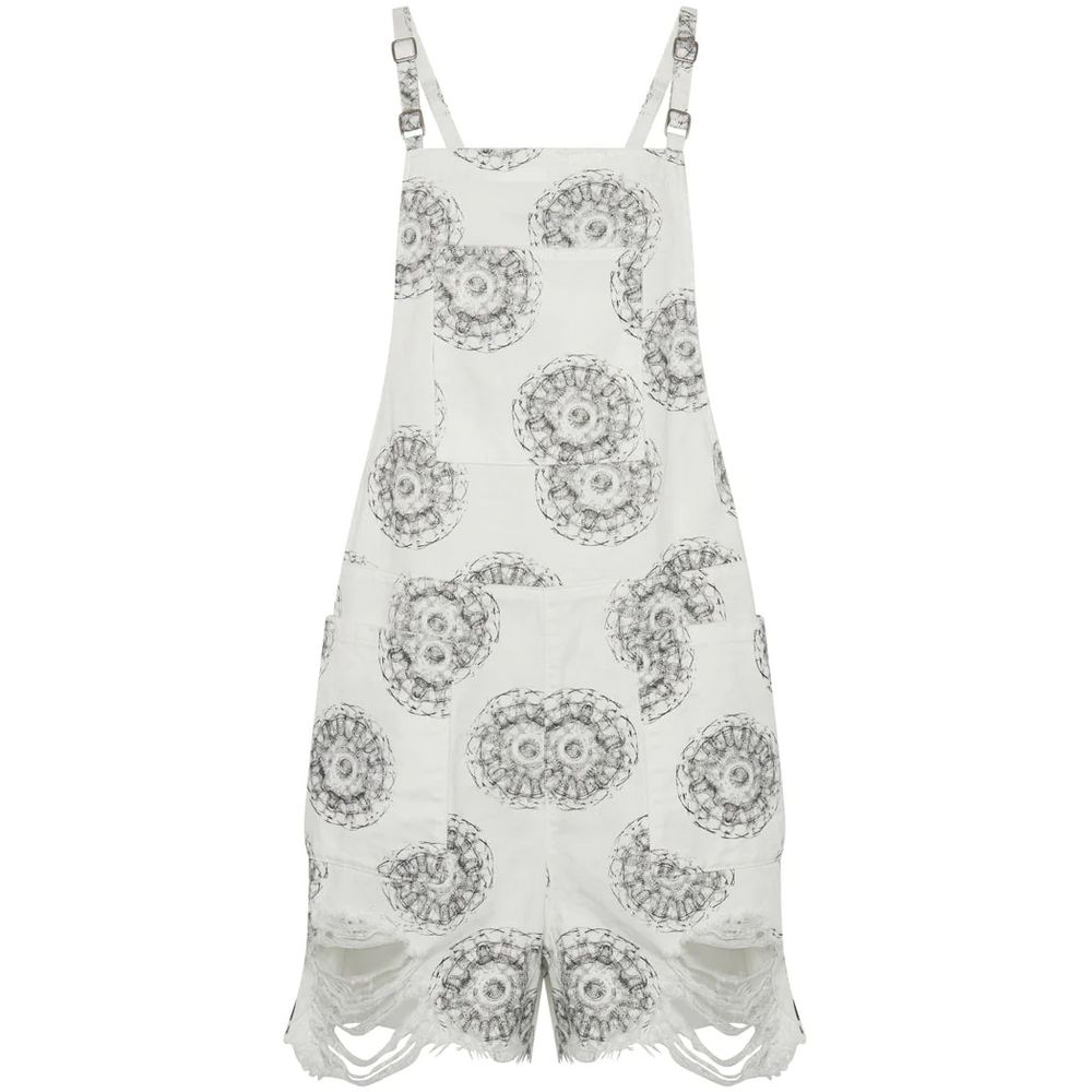 One Teaspoon Chic Denim Kjole med Skulderpuder