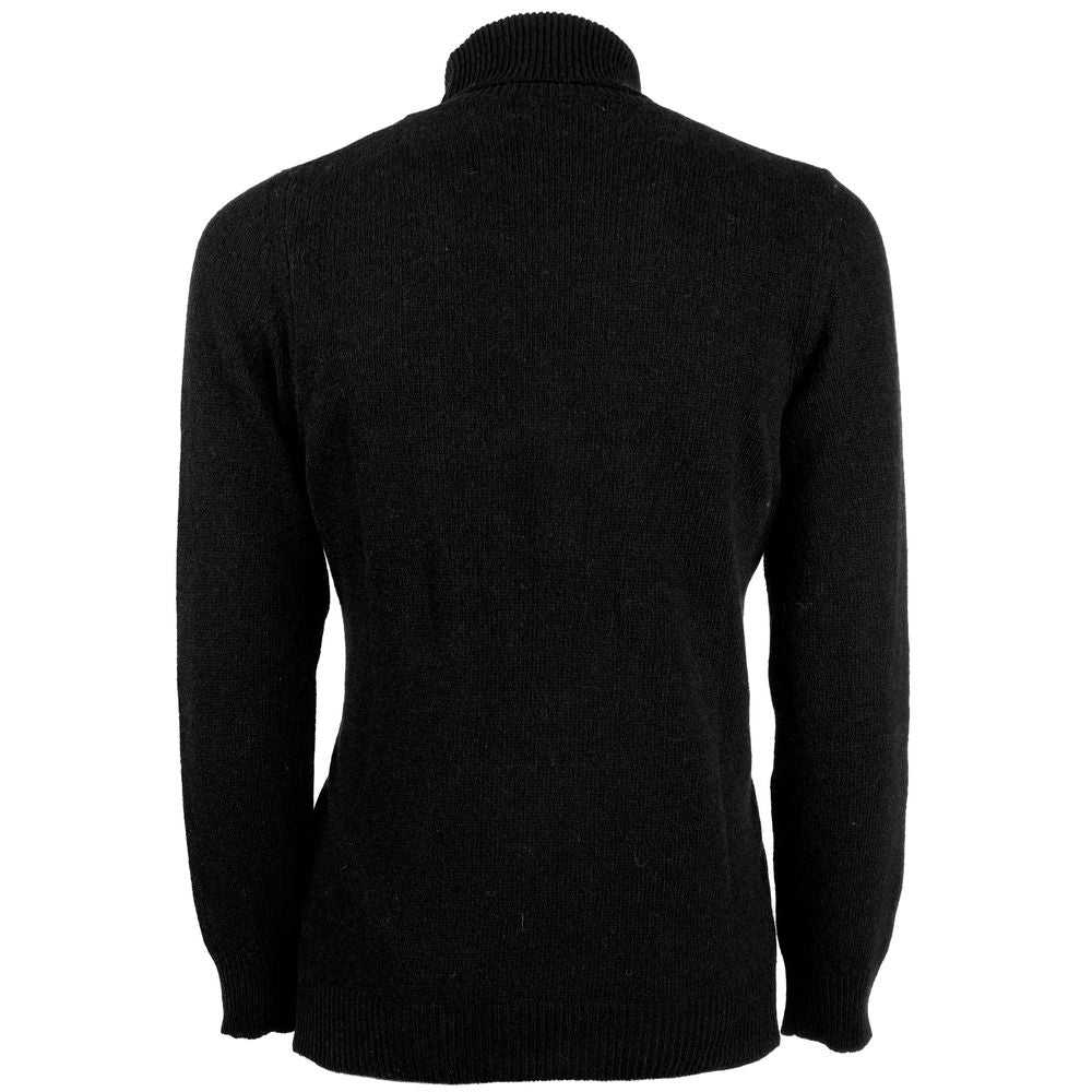 Emilio Romanelli Sort Cashmere Herretrøje