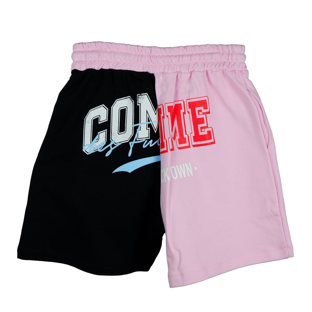 Comme Des Fuckdown Chic Tofarvede Grafiske Shorts