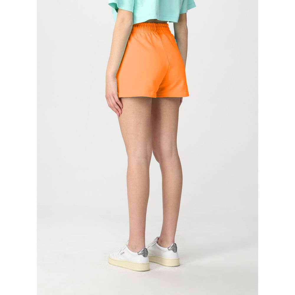Apoteksindustriens smarte orange bomuldsshorts med logo