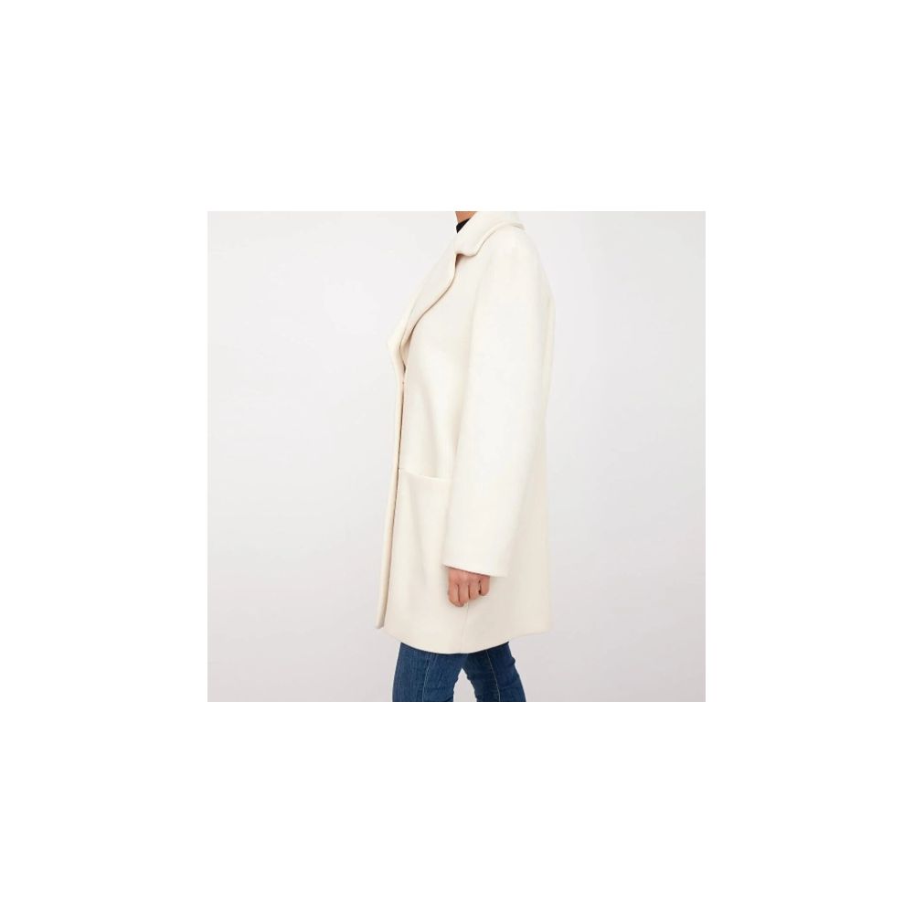 Love Moschino Chic Hvid Vinter Elegance Lang Frakke