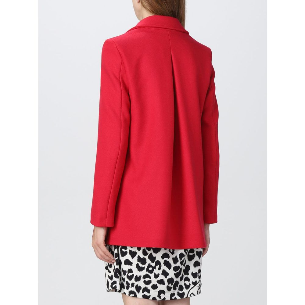 Love Moschino Chic lyserød jakke i uldblanding