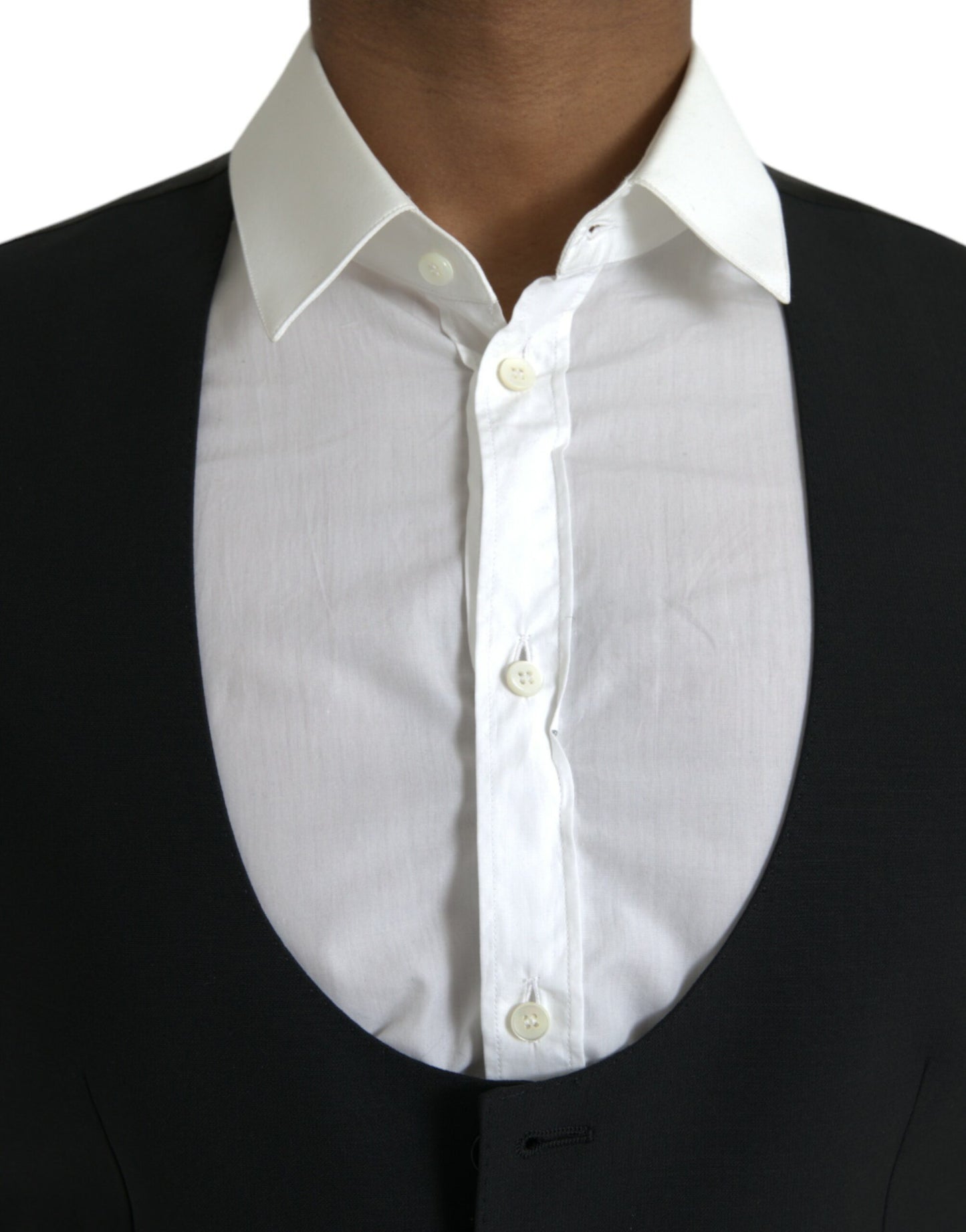 Dolce & Gabbana Sort Uldvest Kjole Formel Vest