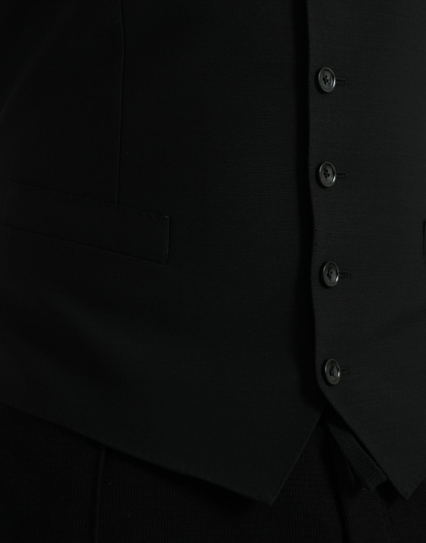 Dolce & Gabbana Sort Uldvest Kjole Formel Vest