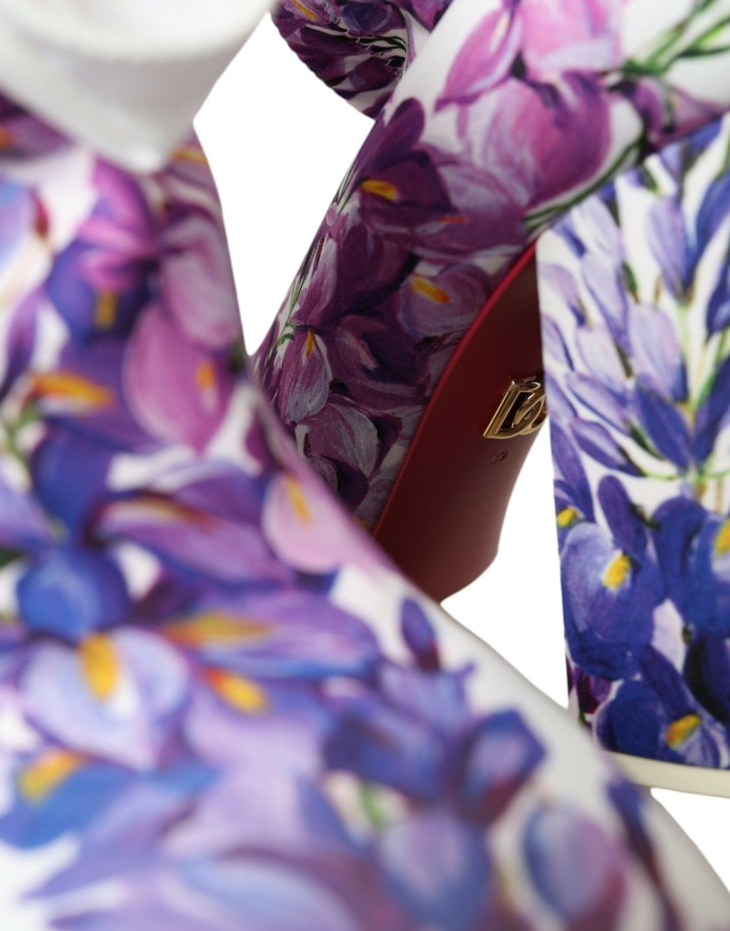 Dolce & Gabbana Hvide Blomster Jersey Stretch Støvler Sko