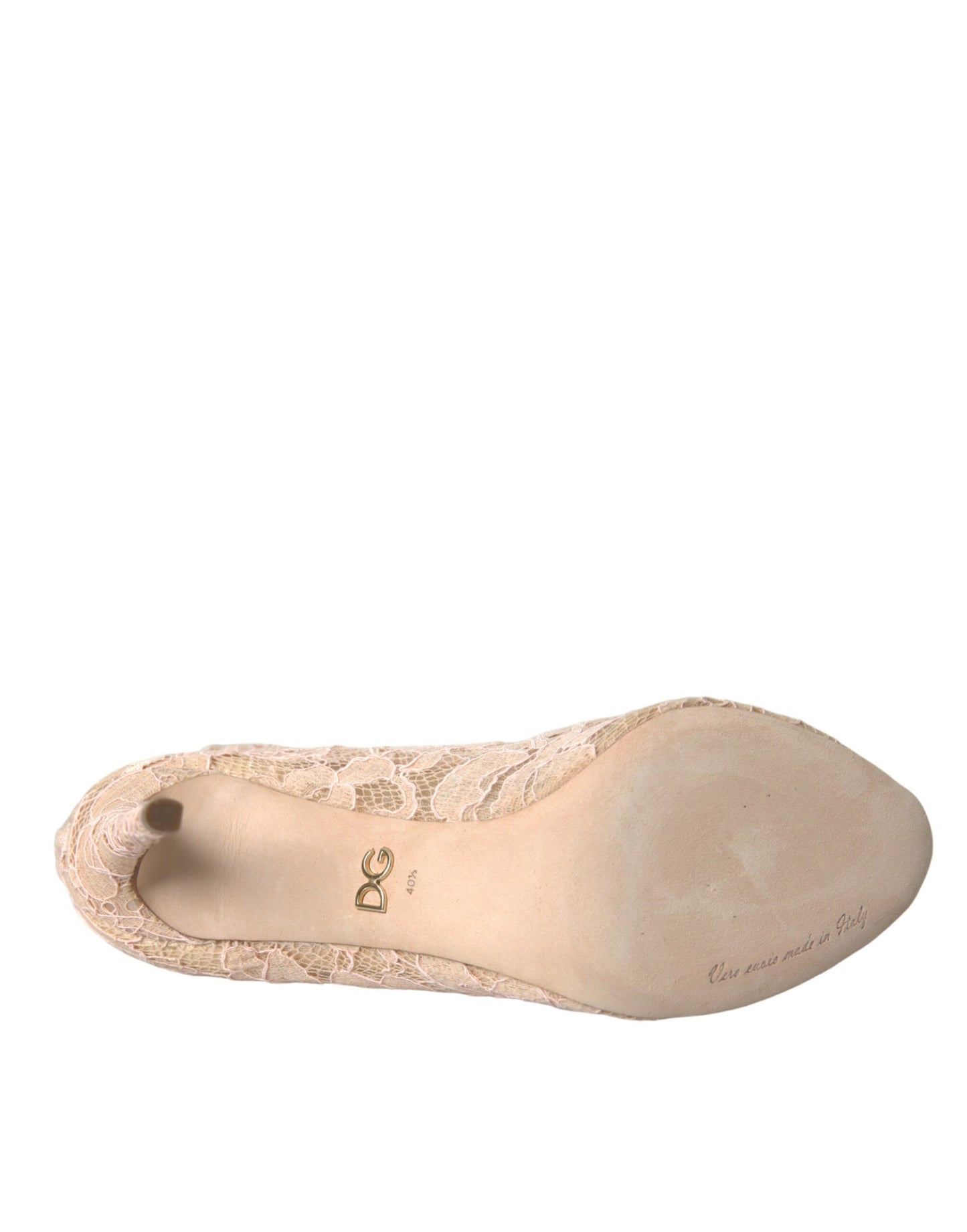 Dolce & Gabbana Beige Stretch Taormina Støvler Med Blonde