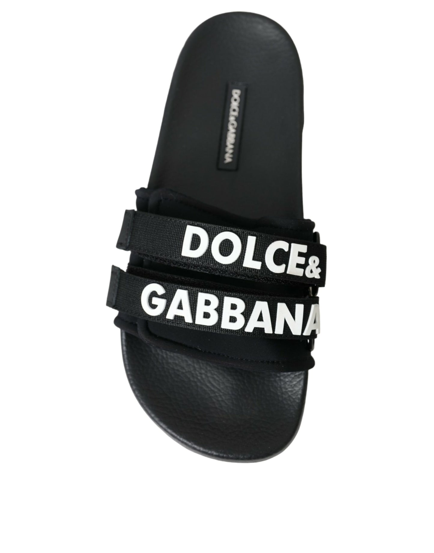 Dolce & Gabbana Sorte Neopren Sandaler Flade Strandsko