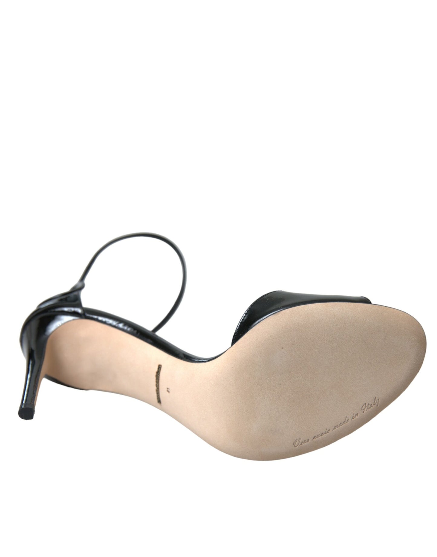 Dolce & Gabbana Sorte KEIRA Læder Sandaler Sko