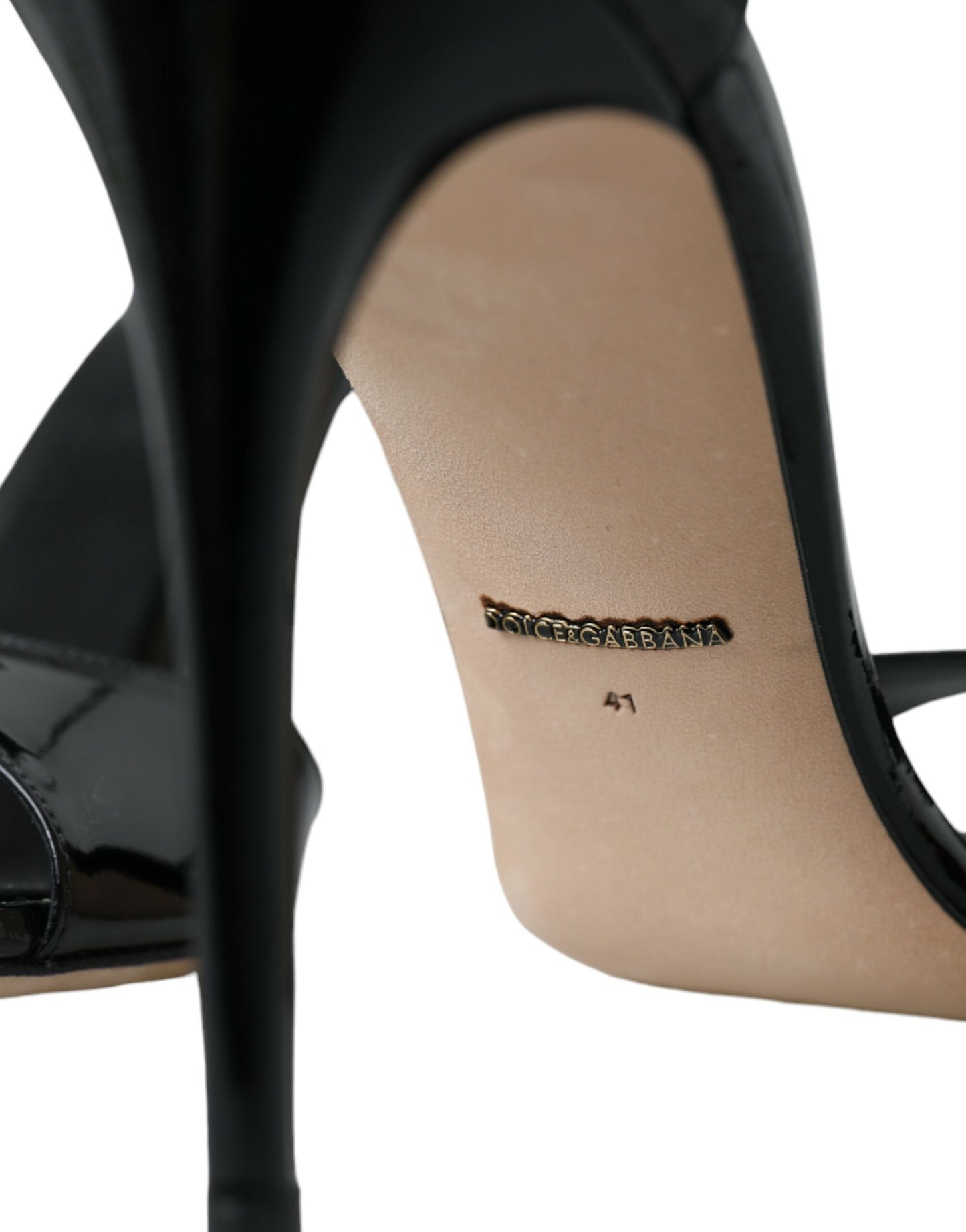 Dolce & Gabbana Sorte KEIRA Læder Sandaler Sko