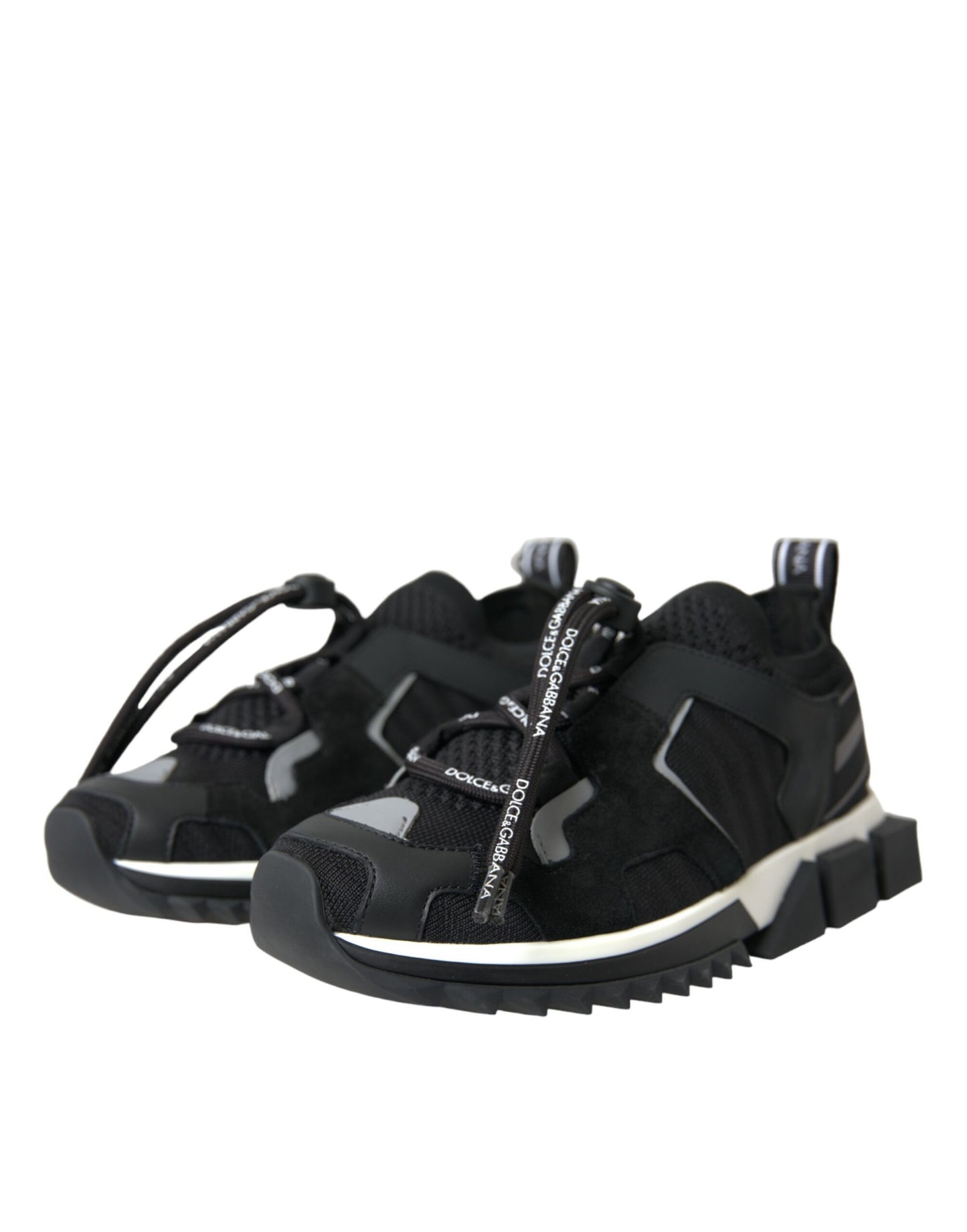 Dolce & Gabbana Sorte Mesh Sorrento Trekking Sneakers Sko