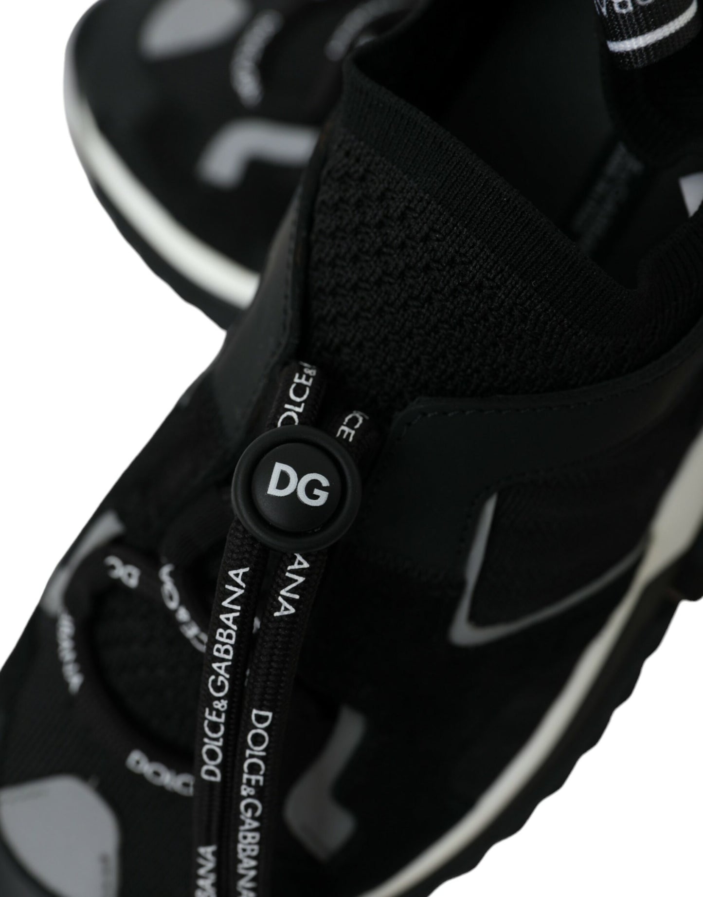 Dolce & Gabbana Sorte Mesh Sorrento Trekking Sneakers Sko