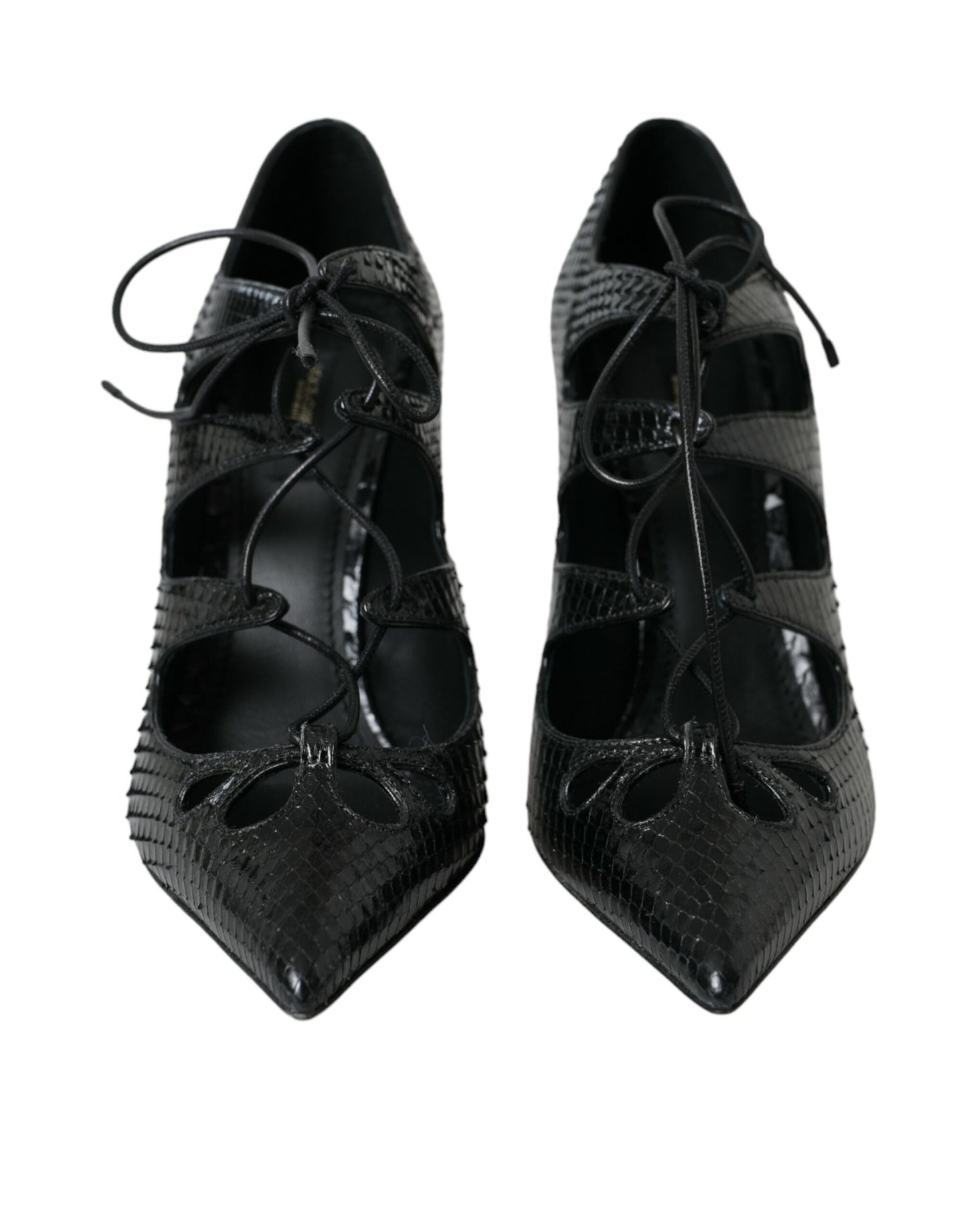 Dolce & Gabbana Sorte Python Læder Mary Jane Pumps Sko