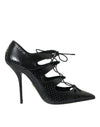 Dolce & Gabbana Sorte Python Læder Mary Jane Pumps Sko