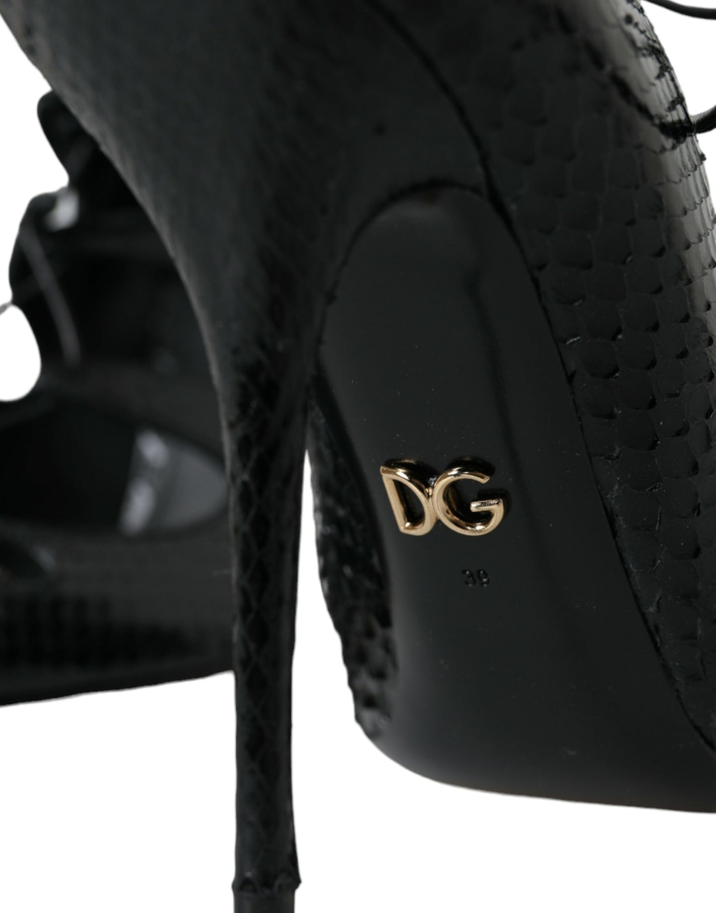 Dolce & Gabbana Sorte Python Læder Mary Jane Pumps Sko