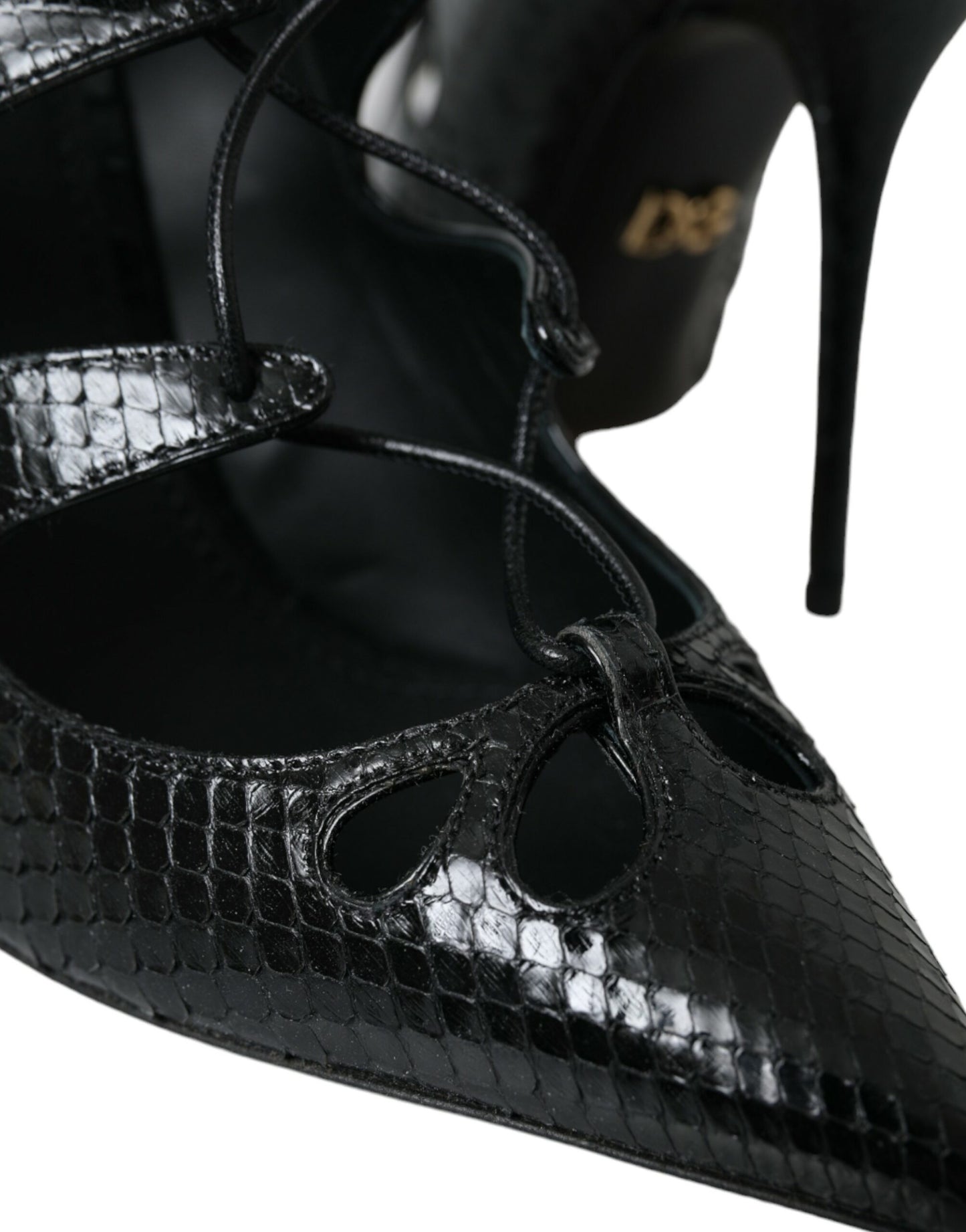 Dolce & Gabbana Sorte Python Læder Mary Jane Pumps Sko