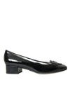 Dolce & Gabbana Sorte Laklæder Pumps Med Blokhæl