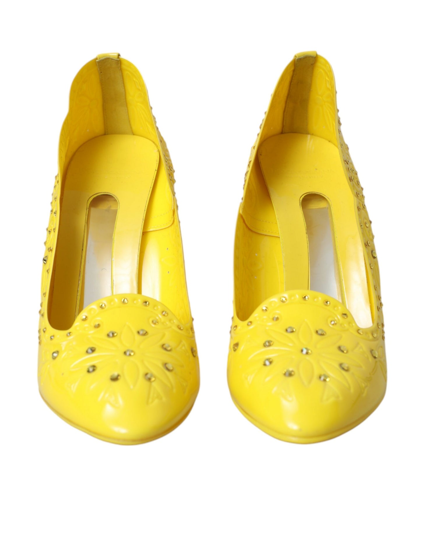 Dolce & Gabbana Gule Krystal ASKEPOT Hæle Pumps Sko