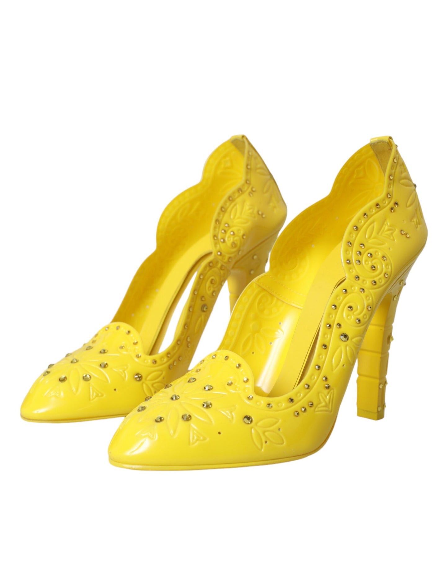 Dolce & Gabbana Gule Krystal ASKEPOT Hæle Pumps Sko