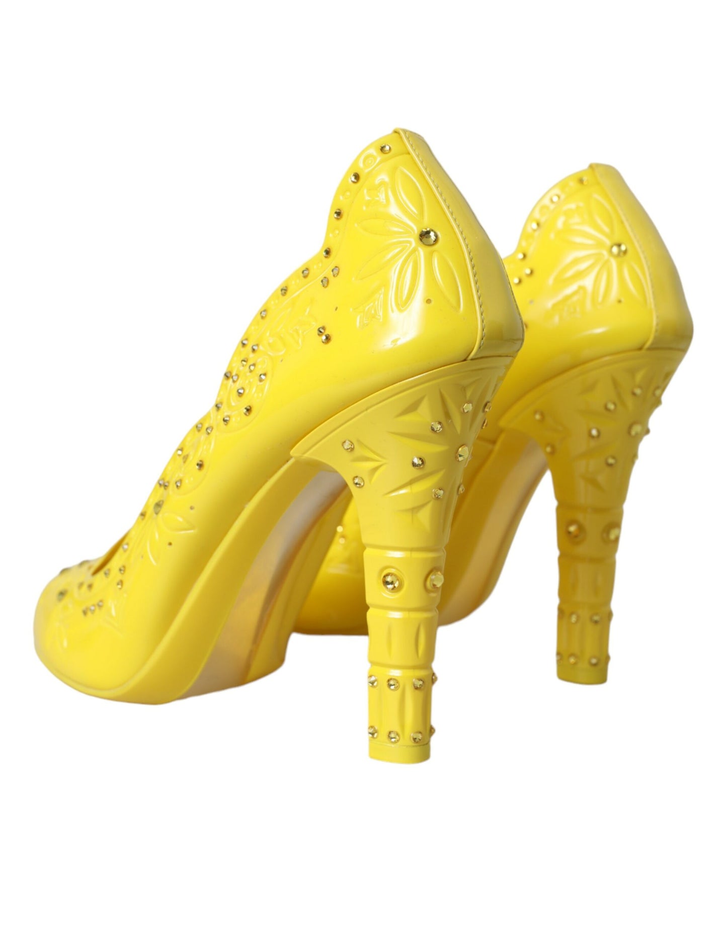 Dolce & Gabbana Gule Krystal ASKEPOT Hæle Pumps Sko