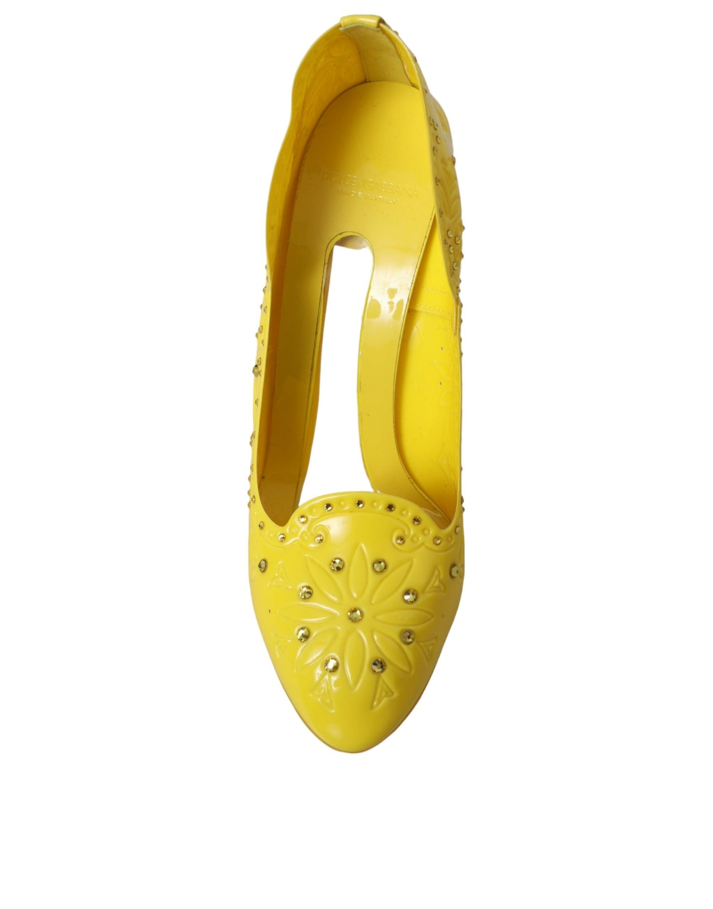Dolce & Gabbana Gule Krystal ASKEPOT Hæle Pumps Sko