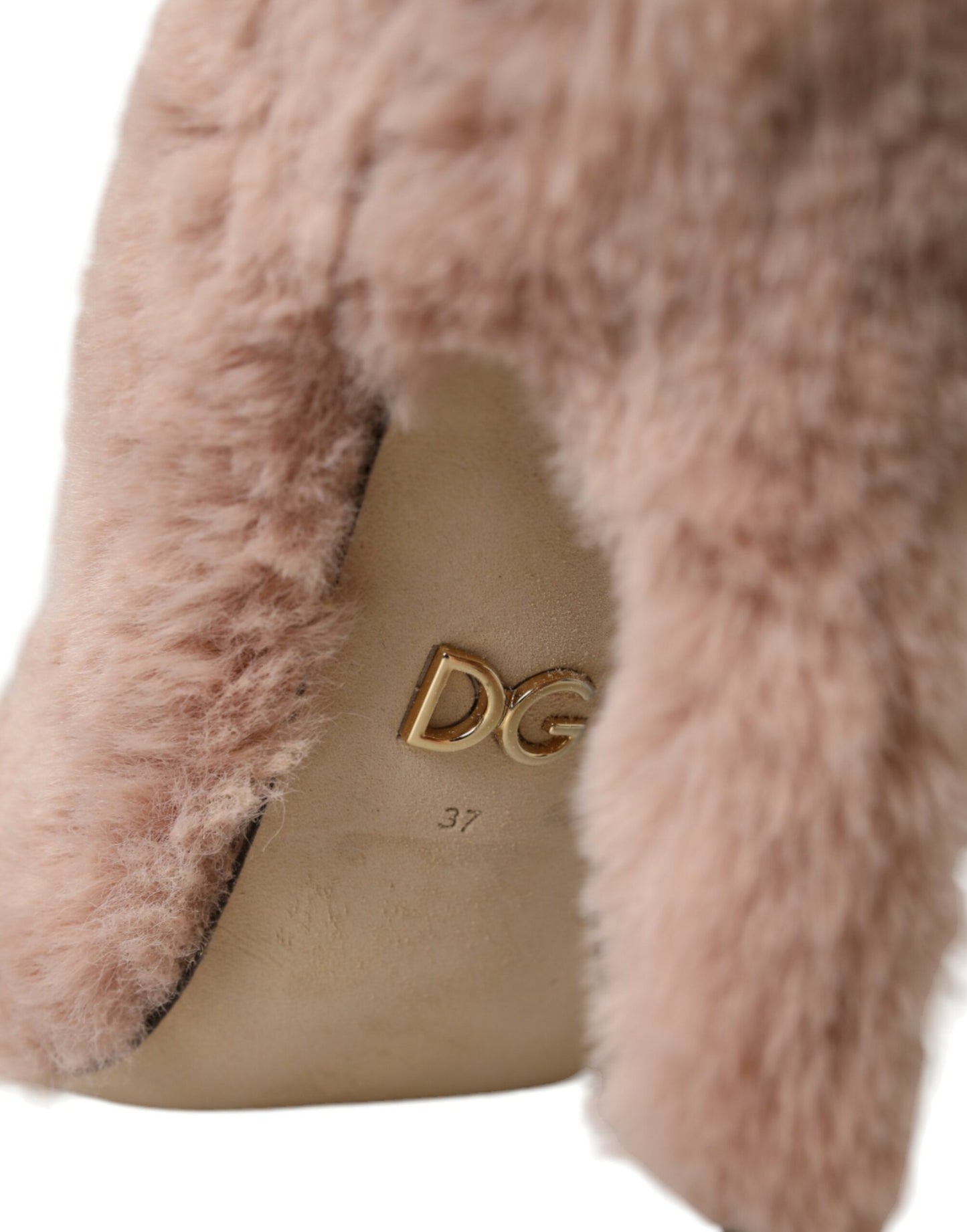 Dolce & Gabbana Lyserøde Pumps med Hæle og Kunstpels