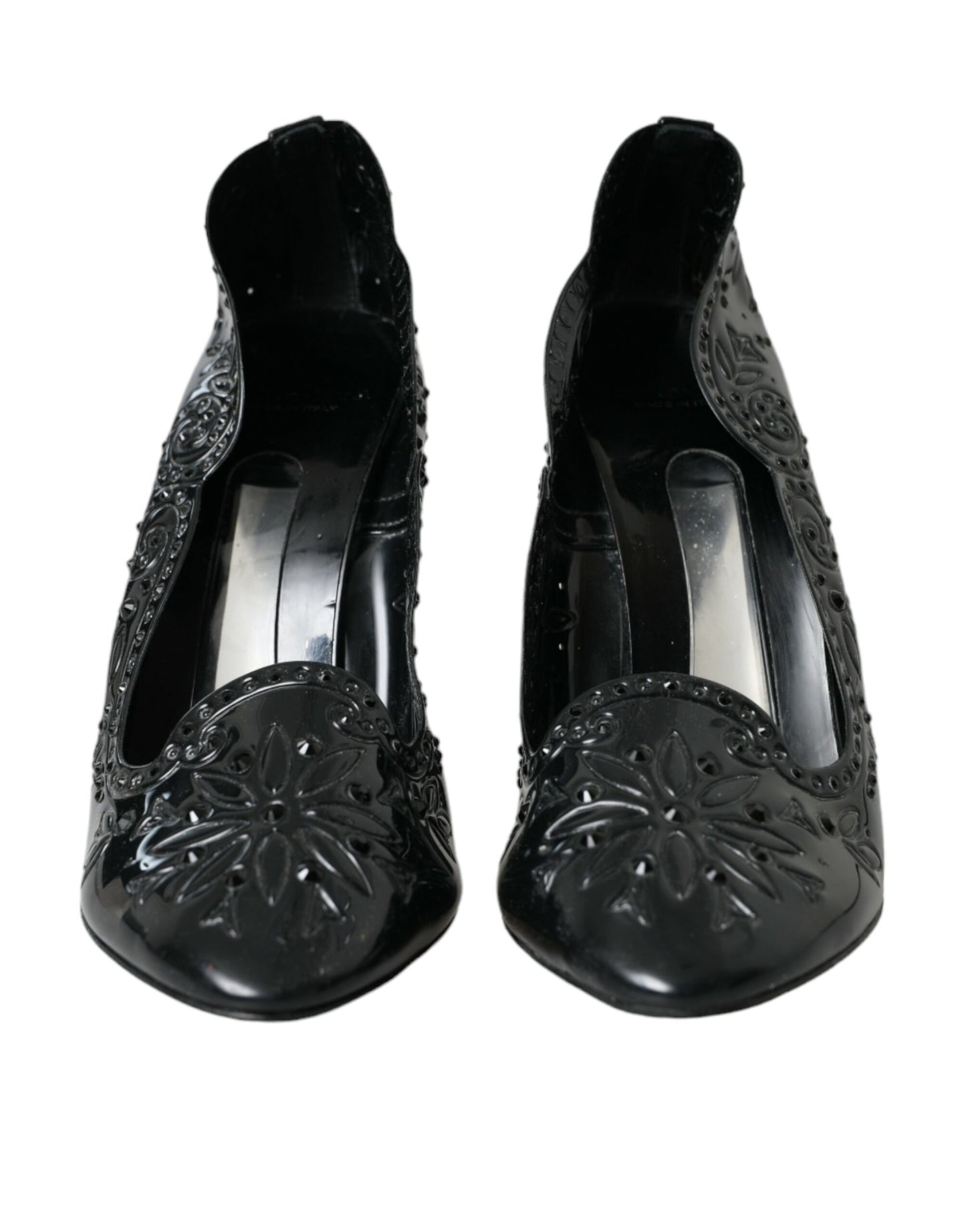 Dolce & Gabbana Sorte Krystal ASKEPOT Hæle Pumps Sko