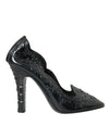 Dolce & Gabbana Sorte Krystal ASKEPOT Hæle Pumps Sko