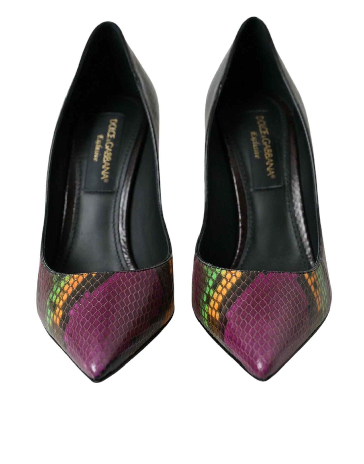 Dolce & Gabbana Flerfarvede Eksotisk Læder Hæle Pumps Sko