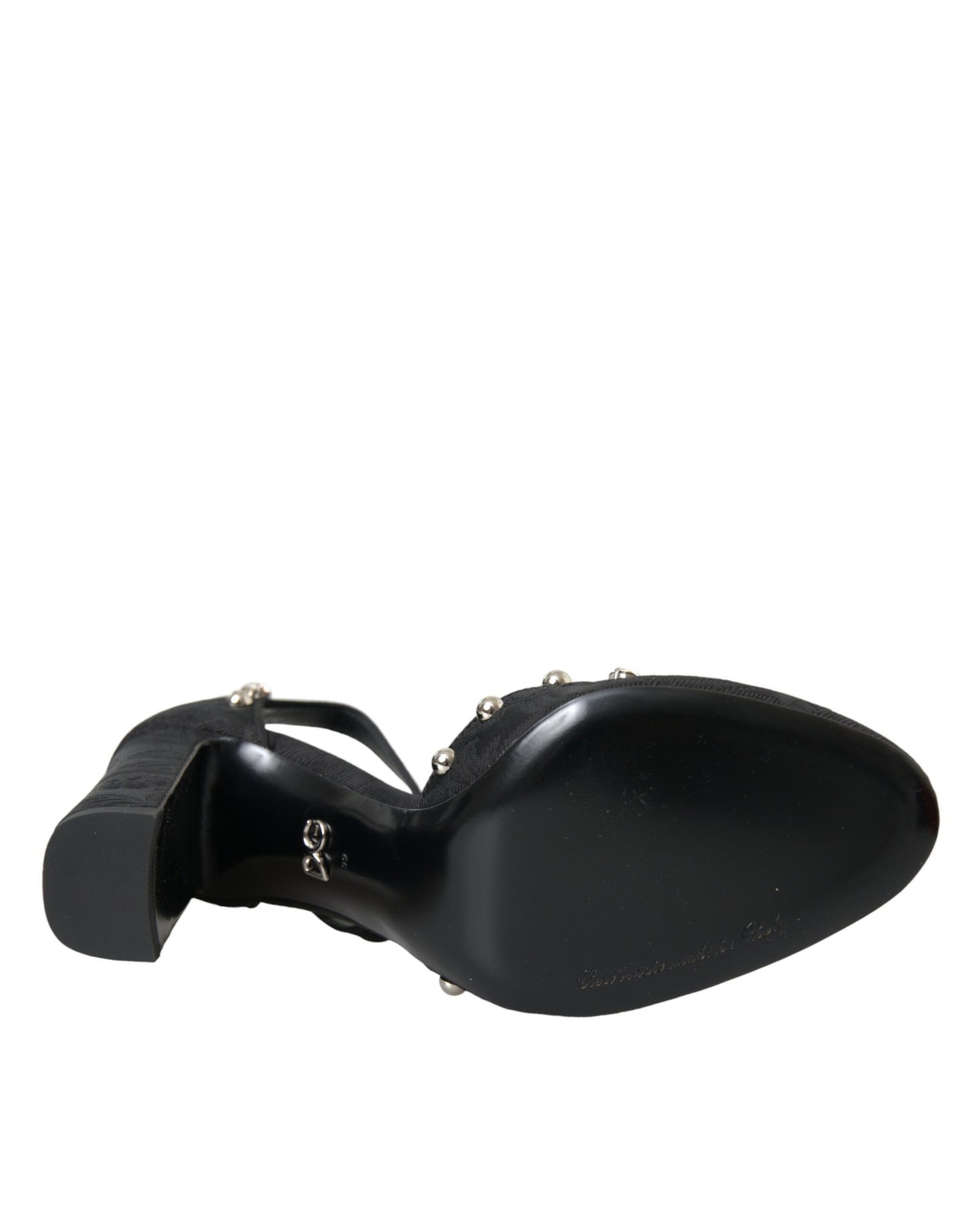 Dolce & Gabbana Sorte Liljer Krystalhæle Pumps Sko