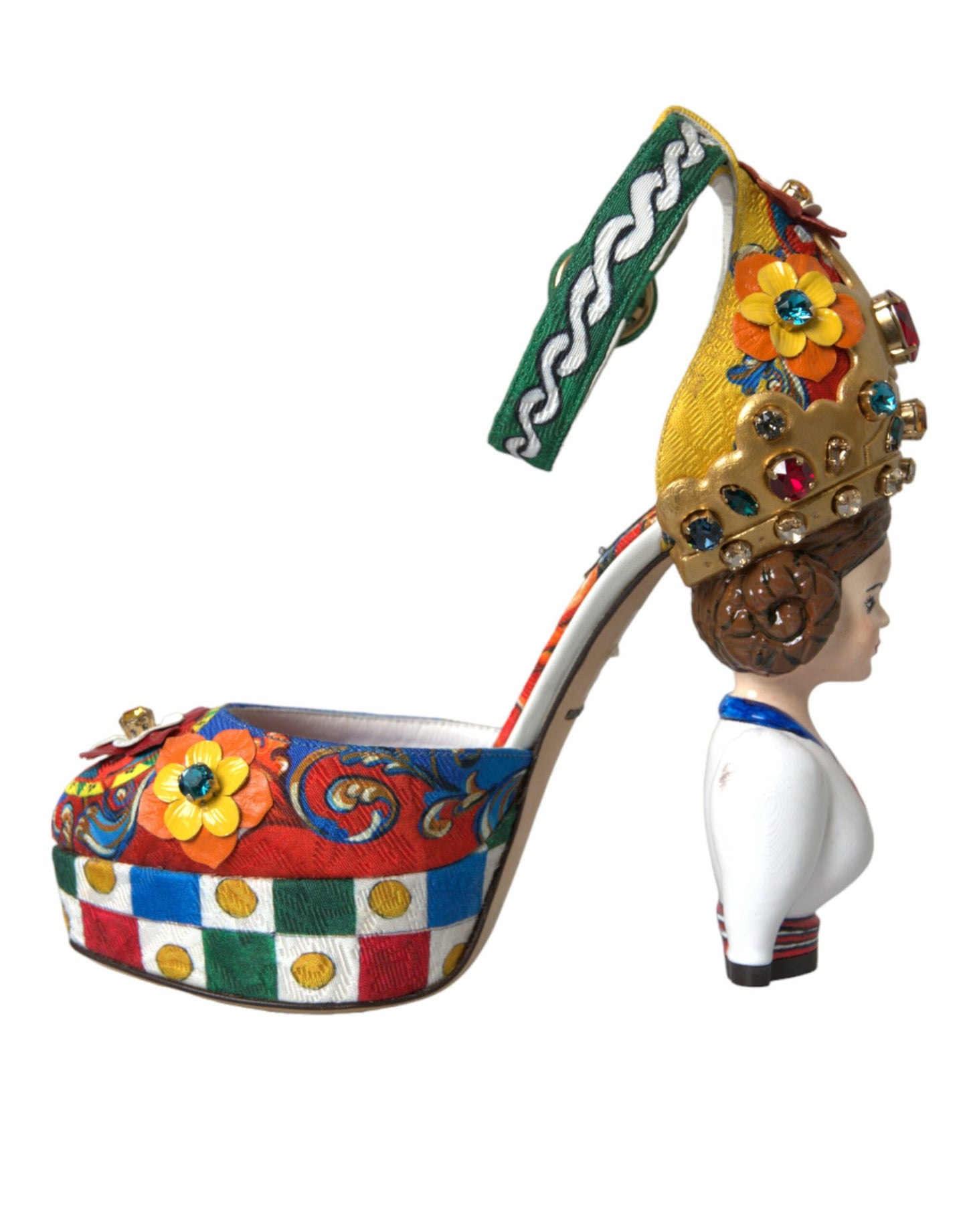 Dolce & Gabbana flerfarvede Carretto-udsmykkede sandaler