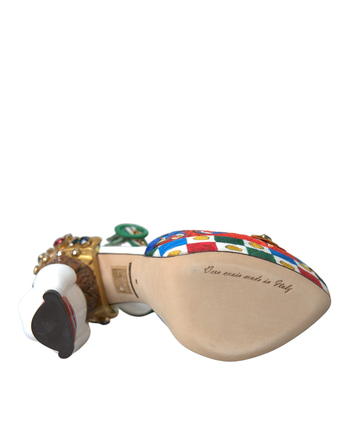 Dolce & Gabbana flerfarvede Carretto-udsmykkede sandaler
